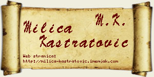 Milica Kastratović vizit kartica